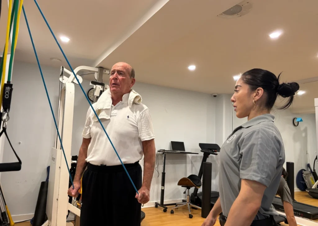 patient doing PT